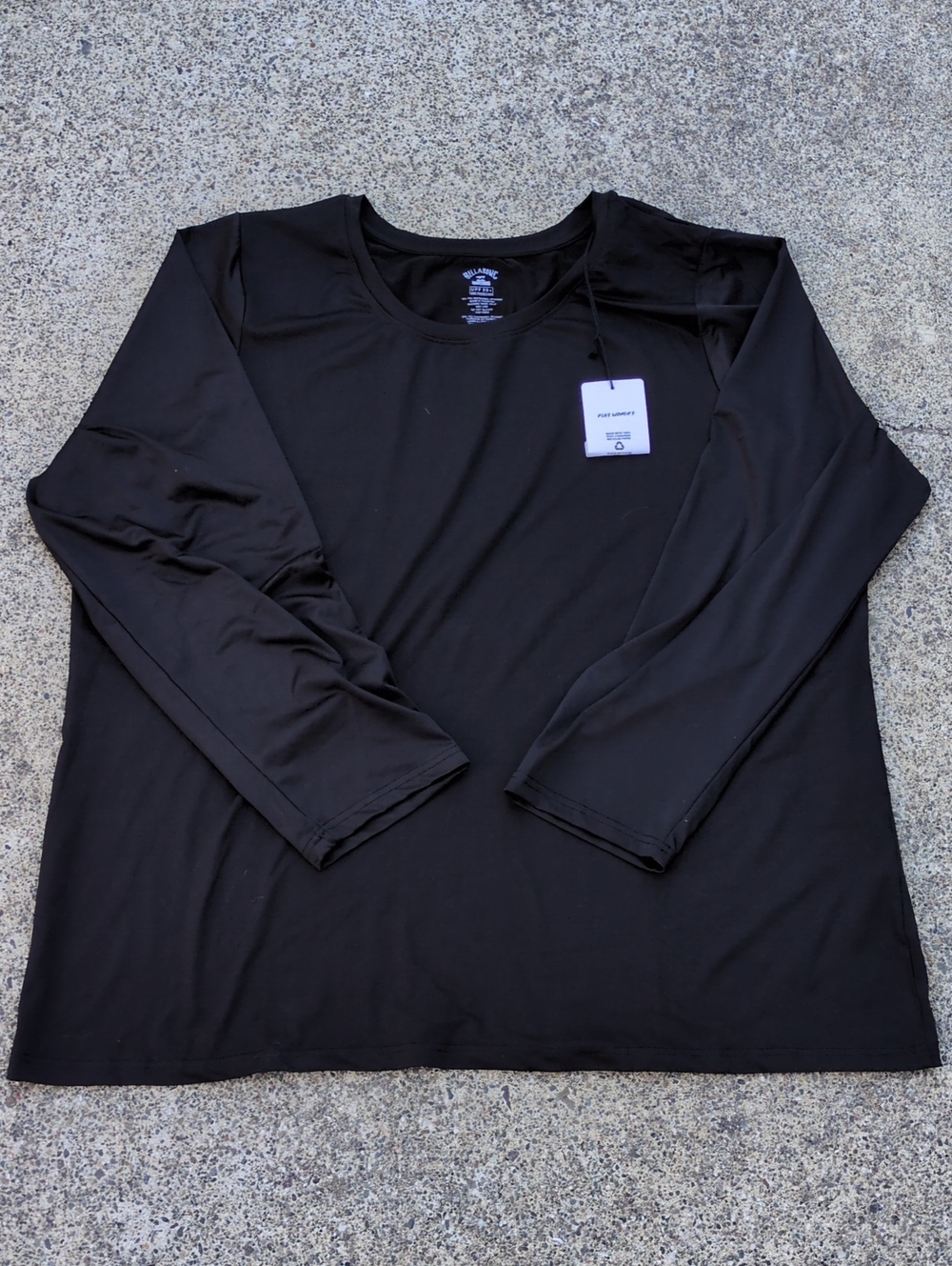 Billabong Womens 4X Black Longsleeve UVB50+ Swim Cover